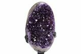 Amethyst Geode With Metal Stand - Uruguay #306878-1